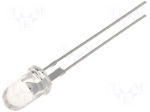 Светодиод 5mm син OSUB5111P LED; син; 5mm; 10000?15000mcd; 15°; Чело: изпъкнал; 3?4VDC; Бр.изв: 2